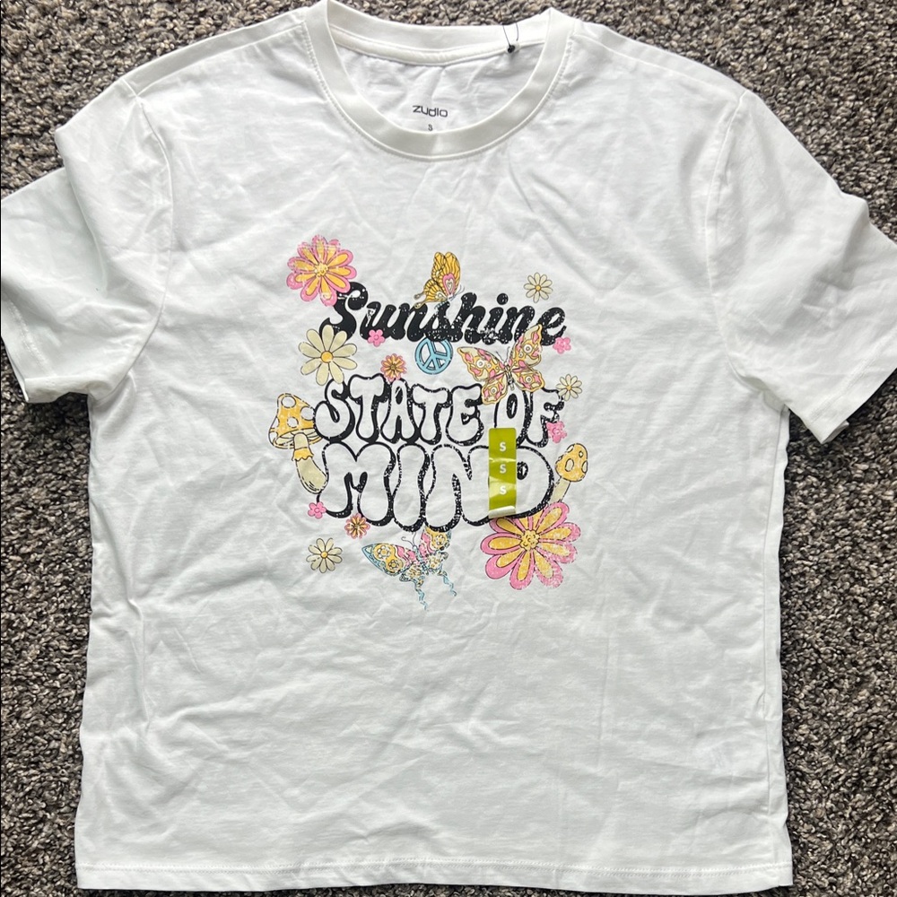 White 'Sunshine State of Mind' Graphic Tee